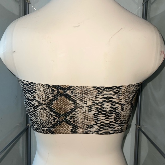 Snake print bandeau top - Picture 2 of 4